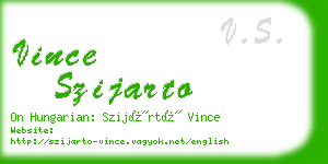 vince szijarto business card